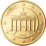50 cents - Porte de Brandenburg (Berlin) (symbole de la ré-unification allemande)