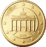50 cents - Brandenburg door (Berlin) (symbol of the German reunification)