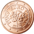 5 cents - Primula of the Alps + heraldic representation of the Austrian flag