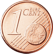 Common face 1 cent - Globe, euro zone centered