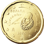 20 cents - Miguel de Cervantes Saavedra (writer of The Adventures of Don Quichotte from la Mancha)