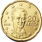 20 cents - Joannis Kapodistrias (1776-1831) (first governor of Greece after the war of independence)