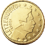 50 cents - Effigy of the Grand Duc Henri looking towards the right