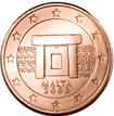 1 cent - L'autel du temple mégalithique de Mnajdra, édifié vers 3600 av. J.-C. sur une hauteur surplombant la mer.