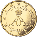 20 cents - Le monogramme de S.A.S. le Prince Albert II