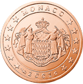 2 cents - Armes des Grimaldi
