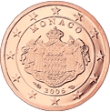2 cents - Armes des Grimaldi
