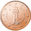 1 cent - Tour Il Montale (Monte Titano)