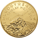 50 cents - Le Triglav, montagne à trois sommets caractéristique de Slovénie