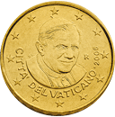10 cents - Effigie Pape Benoit XVI