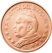 1 cent - Effigie Pape Jean-Paul II regardant vers la gauche