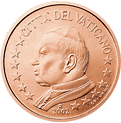 2 cents - Effigie Pape Jean-Paul II regardant vers la gauche