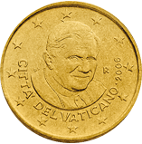 50 cents - Effigie Pape Benoit XVI