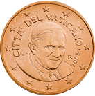 5 cents - Effigie Pape Benoit XVI